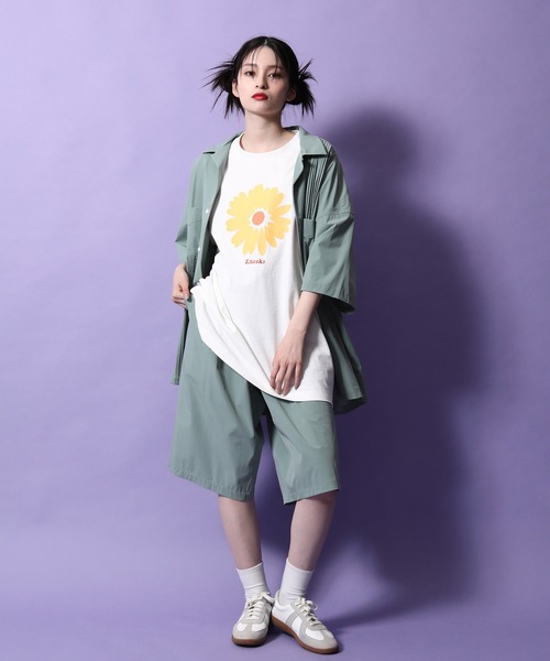 re_k by JUNRED(レクバイジュンレッド)の「re_k by JUNRED / 1タックワイドナイロンショーツ(その他パンツ・メンズ・ダークグリーン/ミント・S/M/L)」の16枚目の写真