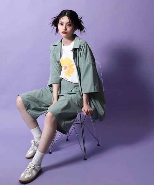 re_k by JUNRED(レクバイジュンレッド)の「re_k by JUNRED / 1タックワイドナイロンショーツ(その他パンツ・メンズ・ダークグリーン/ミント・S/M/L)」の8枚目の写真