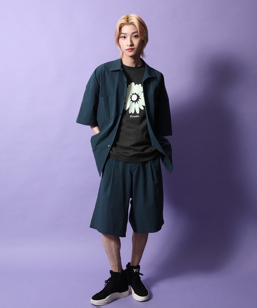 re_k by JUNRED(レクバイジュンレッド)の「re_k by JUNRED / 1タックワイドナイロンショーツ(その他パンツ・メンズ・ダークグリーン/ミント・S/M/L)」の21枚目の写真