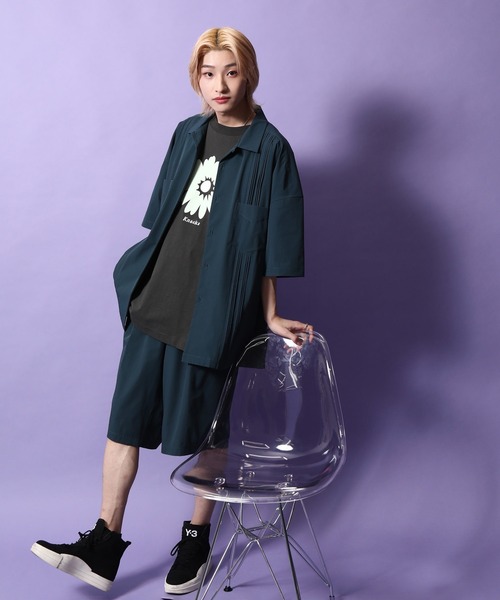 re_k by JUNRED(レクバイジュンレッド)の「re_k by JUNRED / 1タックワイドナイロンショーツ(その他パンツ・メンズ・ダークグリーン/ミント・S/M/L)」の17枚目の写真