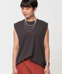 AP STUDIO | SCENTOF シルキーコットンノースリーブカットソー(Tシャツ/カットソー)