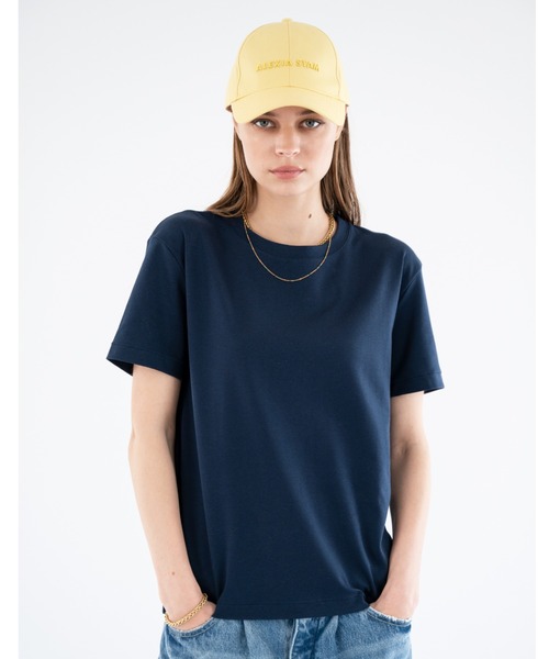 ALEXIA STAM（アリシアスタン）の「Basic Cotton Tee /ベーシックコットンT（Tシャツ/カットソー・レディース・ネイビー/ホワイト/キャメル・FREE）」の21枚目の写真