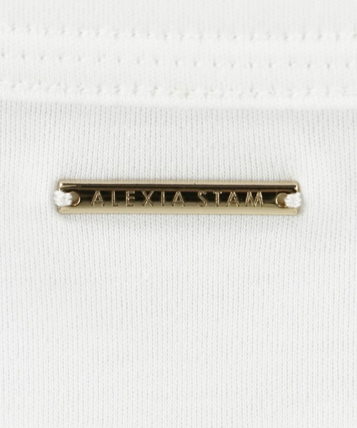 ALEXIA STAM（アリシアスタン）の「Basic Cotton Tee /ベーシックコットンT（Tシャツ/カットソー・レディース・ネイビー/ホワイト/キャメル・FREE）」の19枚目の写真