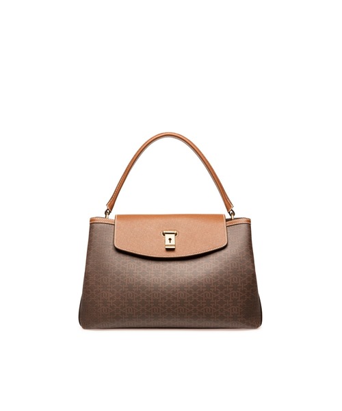 【BALLY】バリー　ハンドバッグ　ブラウン　茶色　茶系 中古・古着通販】BALLY (バリー) レザーハンドバッグ ブラウン