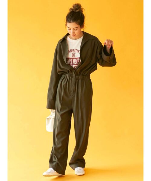 Ungrid（アングリッド）の「NORTHEASTロゴTee（Tシャツ/カットソー・レディース・オフホワイト/グリーン/マスタード・FREE）」の9枚目の写真