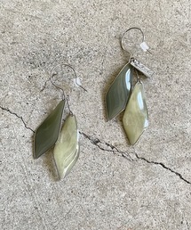 The Rule ザルール：Leaf double hook pierced earring：2連リーフフックピアス