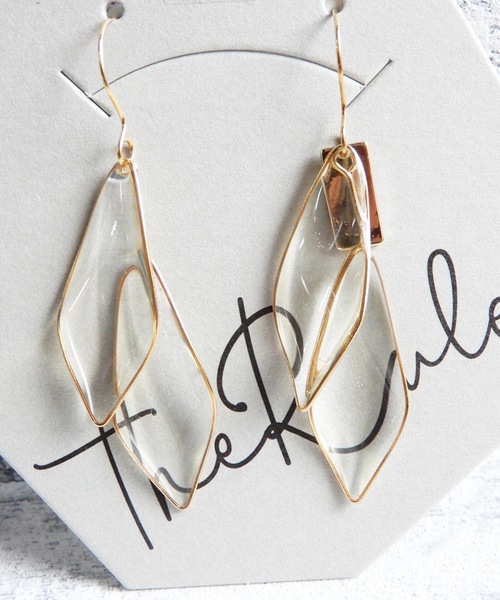 The Rule(ザルール)の「The Rule ザルール:Leaf double hook pierced earring:2連リーフフックピアス(ピアス(両耳用)・レディース・ブラウン/グレー/クリア/オフホワイト・FREE)」の12枚目の写真