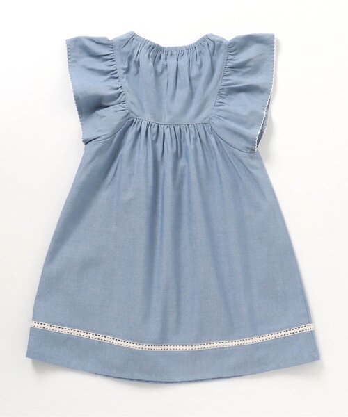 BREEZE(ブリーズ)の「袖フリル刺繍ワンピース(ワンピース・キッズ・ブルー/オフホワイト・130/140/90/100/110/120)」の9枚目の写真