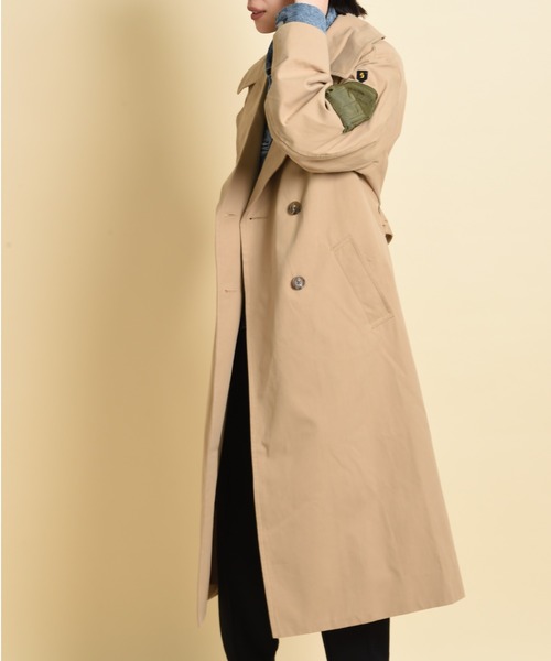 blanc basque(ブランバスク)の「【BLANC basque】綿ギャバ*デニムトレンチコート(トレンチコート・レディース・カーキ/ベージュ・FREE)」の6枚目の写真