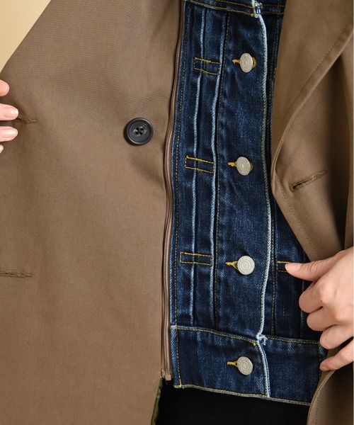 blanc basque(ブランバスク)の「【BLANC basque】綿ギャバ*デニムトレンチコート(トレンチコート・レディース・カーキ/ベージュ・FREE)」の17枚目の写真