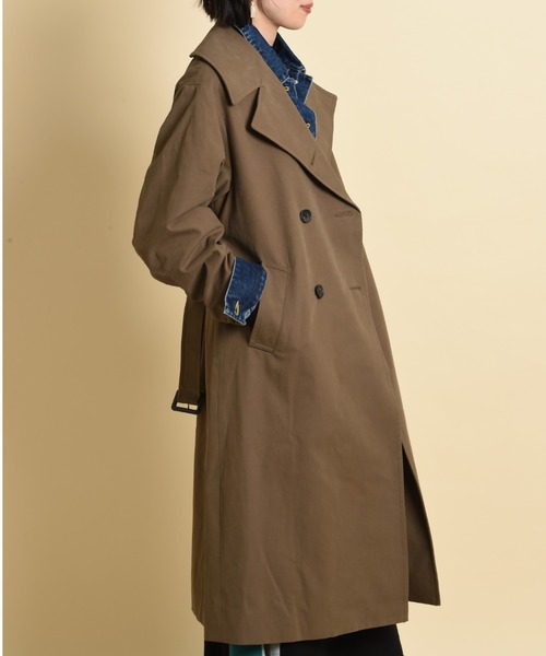 blanc basque(ブランバスク)の「【BLANC basque】綿ギャバ*デニムトレンチコート(トレンチコート・レディース・カーキ/ベージュ・FREE)」の19枚目の写真
