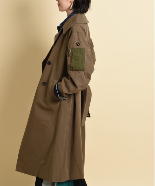 blanc basque(ブランバスク)の「【BLANC basque】綿ギャバ*デニムトレンチコート(トレンチコート・レディース・カーキ/ベージュ・FREE)」の21枚目の写真