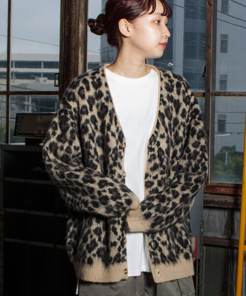 GLOSTER(グロスター)の「【GLOSTER/グロスター】モヘヤミックスカーディガン グラデーション/レオパード/フラッグチェック/アーガイル(カーディガン/ボレロ・メンズ・レッド系その他/パープル系その他/ベージュ系その他/グレー系その他/ブラック系その他/グリーン系その他・S/M/L)」の4枚目の写真