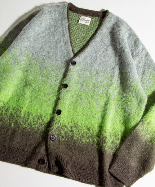 GLOSTER(グロスター)の「【GLOSTER/グロスター】モヘヤミックスカーディガン グラデーション/レオパード/フラッグチェック/アーガイル(カーディガン/ボレロ・メンズ・レッド系その他/パープル系その他/ベージュ系その他/グレー系その他/ブラック系その他/グリーン系その他・S/M/L)」の8枚目の写真