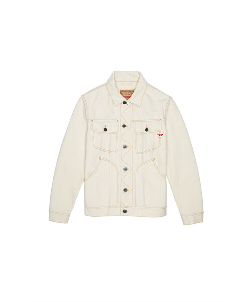 DIESEL（ディーゼル）の「レディース オフホワイト デニムジャケット（デニムジャケット・レディース・ホワイト・SMALL/MEDIUM/LARGE/X-SMALL）」の4枚目の写真