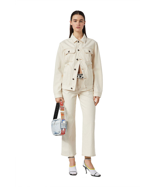 DIESEL（ディーゼル）の「レディース オフホワイト デニムジャケット（デニムジャケット・レディース・ホワイト・SMALL/MEDIUM/LARGE/X-SMALL）」の2枚目の写真