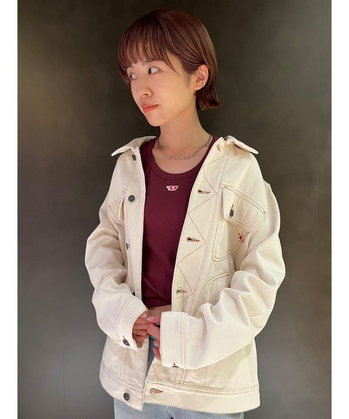 DIESEL（ディーゼル）の「レディース オフホワイト デニムジャケット（デニムジャケット・レディース・ホワイト・SMALL/MEDIUM/LARGE/X-SMALL）」の12枚目の写真