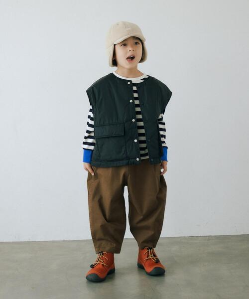 UNIVERSAL OVERALL（ユニバーサルオーバーオール）の「【別注】＜UNIVERSAL OVERALL＞ビッグポケット オーバーベスト 100-130cm（ベスト・キッズ・カーキ/ブラック・S(120-130cm)/XS(100-110cm)）」の17枚目の写真