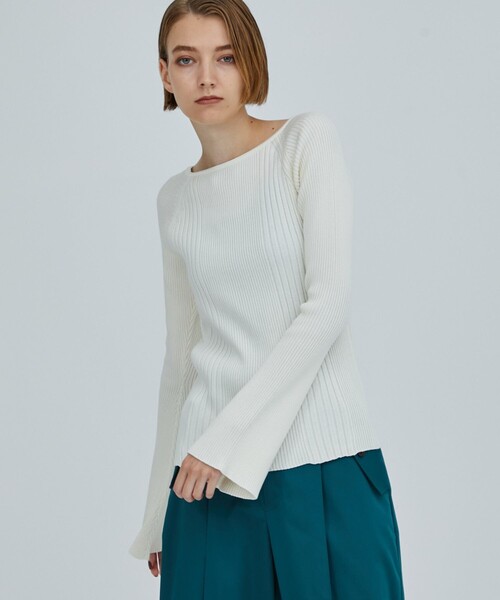 CITY TOKYO（シティトウキョウ）の「2WAYリブニットトップス（ニット/セーター・レディース・ホワイト/ブラック/ピンク/ブルー・FREE）」の5枚目の写真