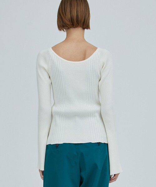 CITY TOKYO（シティトウキョウ）の「2WAYリブニットトップス（ニット/セーター・レディース・ホワイト/ブラック/ピンク/ブルー・FREE）」の11枚目の写真