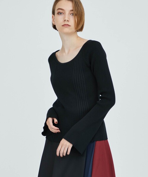 CITY TOKYO（シティトウキョウ）の「2WAYリブニットトップス（ニット/セーター・レディース・ホワイト/ブラック/ピンク/ブルー・FREE）」の15枚目の写真