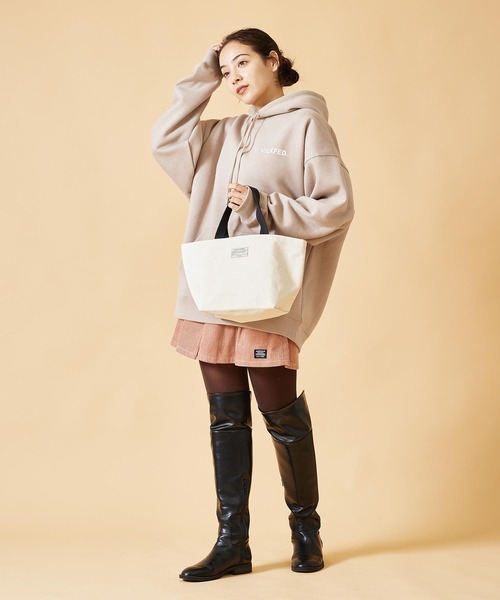MILKFED.（ミルクフェド）の「MILKFED.  WIDE LUNCH TOTE O（トートバッグ・レディース・ホワイト/ブラック・ONE SIZE）」の7枚目の写真