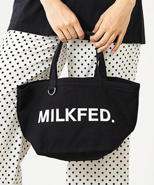 MILKFED.（ミルクフェド）の「MILKFED.  WIDE LUNCH TOTE O（トートバッグ・レディース・ホワイト/ブラック・ONE SIZE）」の4枚目の写真