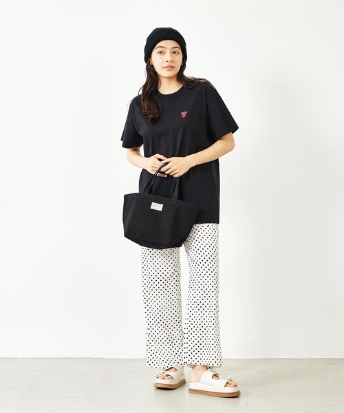 MILKFED.（ミルクフェド）の「MILKFED.  WIDE LUNCH TOTE O（トートバッグ・レディース・ホワイト/ブラック・ONE SIZE）」の8枚目の写真