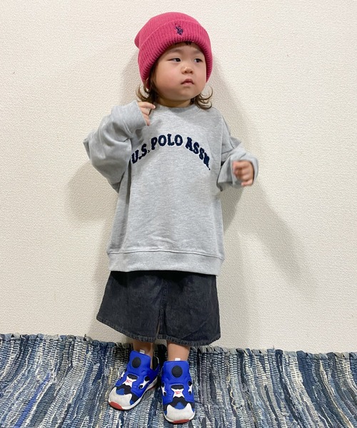 U.S. POLO ASSN.（ユーエスポロアッスン）の「【KIDS】【U.S. POLO ASSN/ユーエスポロアッスン】サガラ刺繍クルーネックスウェット（スウェット・キッズ・ネイビー/グレー・100/140/150/120）」の19枚目の写真