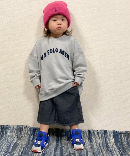 U.S. POLO ASSN.（ユーエスポロアッスン）の「【KIDS】【U.S. POLO ASSN/ユーエスポロアッスン】サガラ刺繍クルーネックスウェット（スウェット・キッズ・ネイビー/グレー・100/140/150/120）」の18枚目の写真