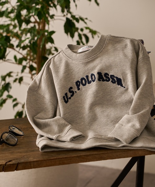 U.S. POLO ASSN.（ユーエスポロアッスン）の「【KIDS】【U.S. POLO ASSN/ユーエスポロアッスン】サガラ刺繍クルーネックスウェット（スウェット・キッズ・ネイビー/グレー・100/140/150/120）」の20枚目の写真