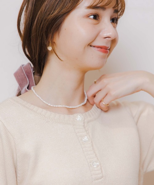 flower（フラワー）の「レディハーフニット（ニット/セーター・レディース・ベージュ/アイボリー・FREE）」の18枚目の写真