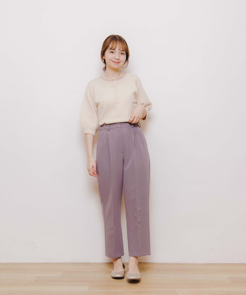 flower（フラワー）の「レディハーフニット（ニット/セーター・レディース・ベージュ/アイボリー・FREE）」の4枚目の写真