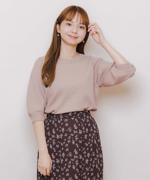 flower（フラワー）の「レディハーフニット（ニット/セーター・レディース・ベージュ/アイボリー・FREE）」の8枚目の写真