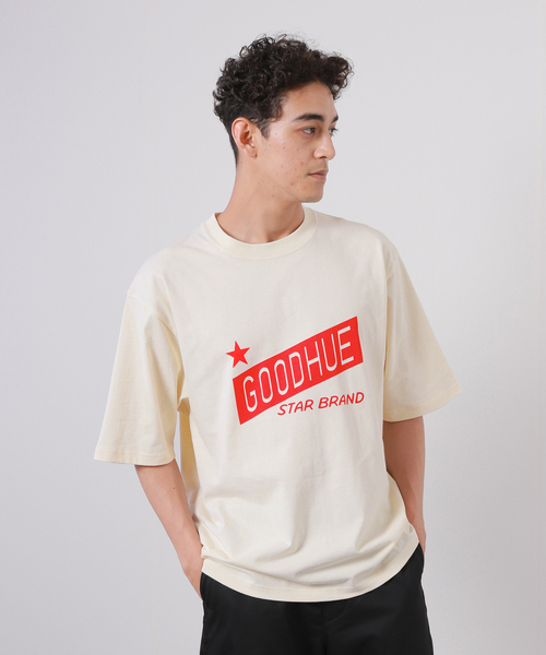 JOURNAL STANDARD(ジャーナルスタンダード)の「【GOODHUE/グッドヒュー×JOURNAL STANDARD】ロゴ Tシャツ(Tシャツ/カットソー・メンズ・グリーン/ホワイト系その他/ホワイト/ネイビー・LARGE/MEDIUM)」の3枚目の写真