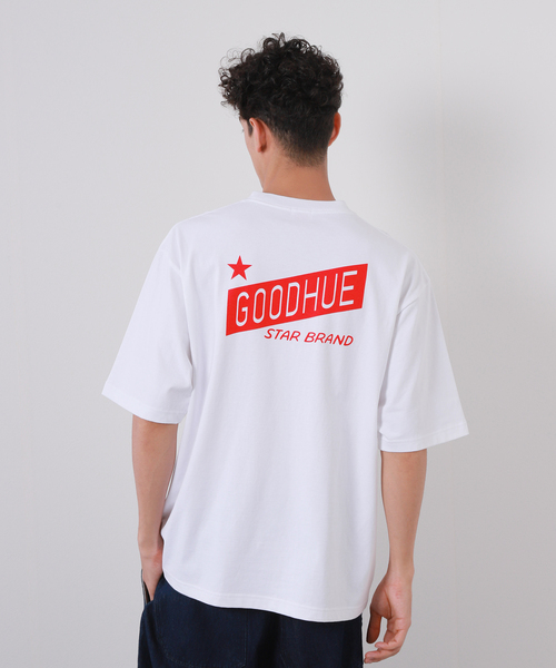 JOURNAL STANDARD(ジャーナルスタンダード)の「【GOODHUE/グッドヒュー×JOURNAL STANDARD】ロゴ Tシャツ(Tシャツ/カットソー・メンズ・グリーン/ホワイト系その他/ホワイト/ネイビー・LARGE/MEDIUM)」の2枚目の写真