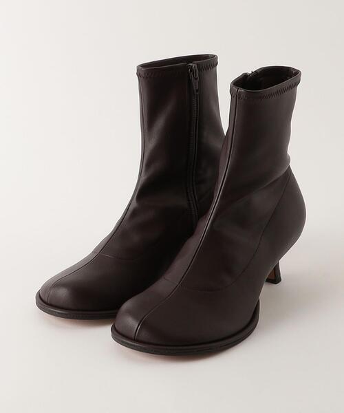quartierglam(カルチェグラム)の「<quartierglam> OVAL STRETCH ショートブーツ <Select by EMMEL REFINES>(ブーツ・レディース・ブラック/ダークブラウン・37/36h/37h/36)」の1枚目の写真