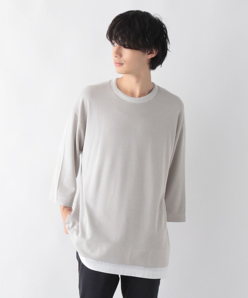 GLOBAL WORK(グローバルワーク)の「クルーネックレイヤー/ミドル/295224(Tシャツ/カットソー・メンズ・ホワイト系その他2/グリーン系その他4/ネイビー・SMALL/MEDIUM/LARGE)」の2枚目の写真