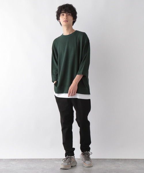 GLOBAL WORK(グローバルワーク)の「クルーネックレイヤー/ミドル/295224(Tシャツ/カットソー・メンズ・ホワイト系その他2/グリーン系その他4/ネイビー・SMALL/MEDIUM/LARGE)」の6枚目の写真