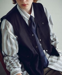 benine 9 ビーナイン　コットンベスト　ブラック benine 9 - 【残りわずか】オーバーシルエットドライバーズニット