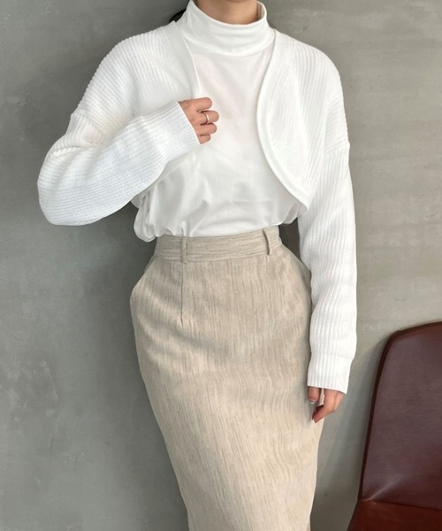 ALAND（エーランド）の「3.3 Field Trip／BOLERO KNITカーディガン　2164227（カーディガン/ボレロ・レディース・ブラック/パープル/レッド/ホワイト・FREE）」の15枚目の写真