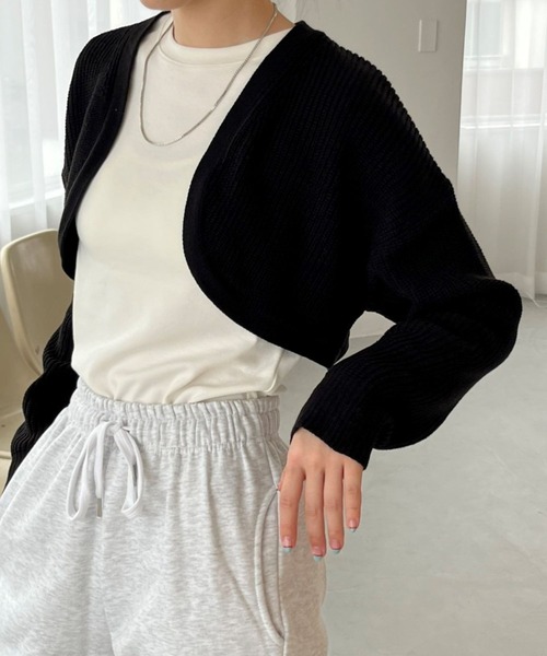 ALAND（エーランド）の「3.3 Field Trip／BOLERO KNITカーディガン　2164227（カーディガン/ボレロ・レディース・ブラック/パープル/レッド/ホワイト・FREE）」の22枚目の写真