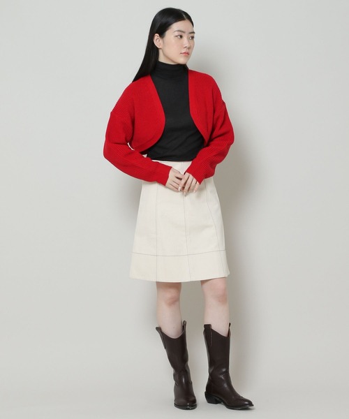 ALAND（エーランド）の「3.3 Field Trip／BOLERO KNITカーディガン　2164227（カーディガン/ボレロ・レディース・ブラック/パープル/レッド/ホワイト・FREE）」の6枚目の写真