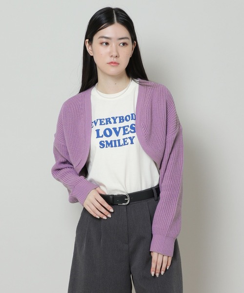 ALAND（エーランド）の「3.3 Field Trip／BOLERO KNITカーディガン　2164227（カーディガン/ボレロ・レディース・ブラック/パープル/レッド/ホワイト・FREE）」の17枚目の写真