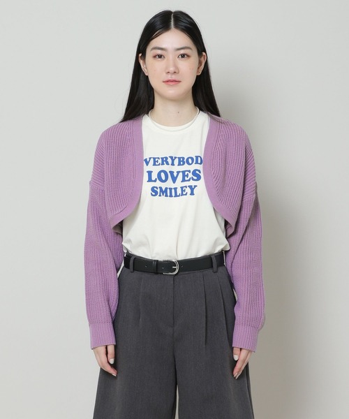 ALAND（エーランド）の「3.3 Field Trip／BOLERO KNITカーディガン　2164227（カーディガン/ボレロ・レディース・ブラック/パープル/レッド/ホワイト・FREE）」の10枚目の写真