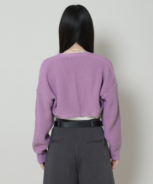 ALAND（エーランド）の「3.3 Field Trip／BOLERO KNITカーディガン　2164227（カーディガン/ボレロ・レディース・ブラック/パープル/レッド/ホワイト・FREE）」の14枚目の写真