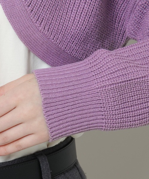 ALAND（エーランド）の「3.3 Field Trip／BOLERO KNITカーディガン　2164227（カーディガン/ボレロ・レディース・ブラック/パープル/レッド/ホワイト・FREE）」の18枚目の写真