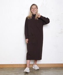 【MADE IN USA】L/S MOCK ONEPIECE LONG SEASON COLOR / ロングスリーブ モックネックワンピース ロング シーズンカラー