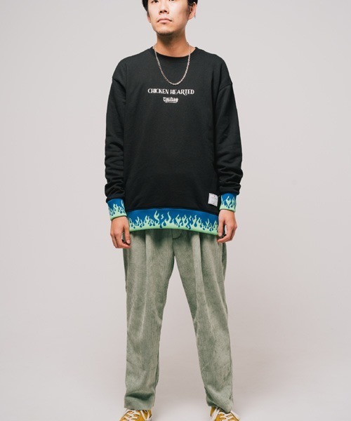 EFFECTEN エフェクテン /fire pattern rib sweat(スウェット)|EFFECTEN(エフェクテン)のファッション通販 - ZOZOTOWN EFFECTEN エフェクテン /fire pattern rib sweat(スウェット)|EFFECTEN(エフェクテン)のファッション通販 - ZOZOTOWN