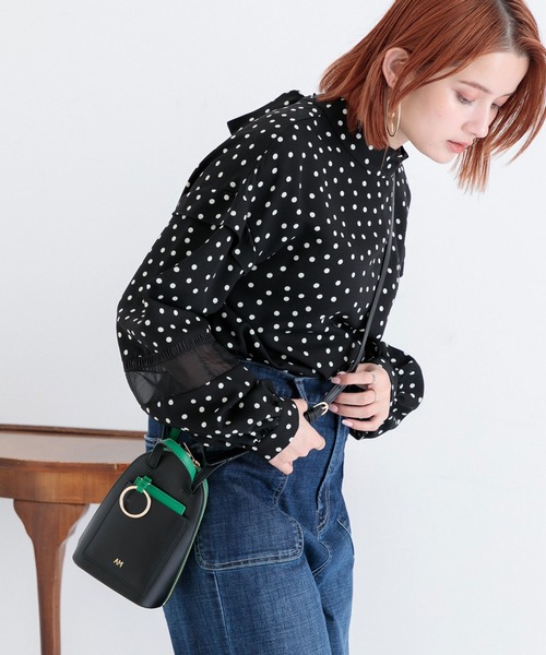 Paradise Picnic（パラダイスピクニック）の「Lallia mu 2WAYドットボウタイブラウス（シャツ/ブラウス・レディース・ブラック/ベージュ・FREE）」の18枚目の写真